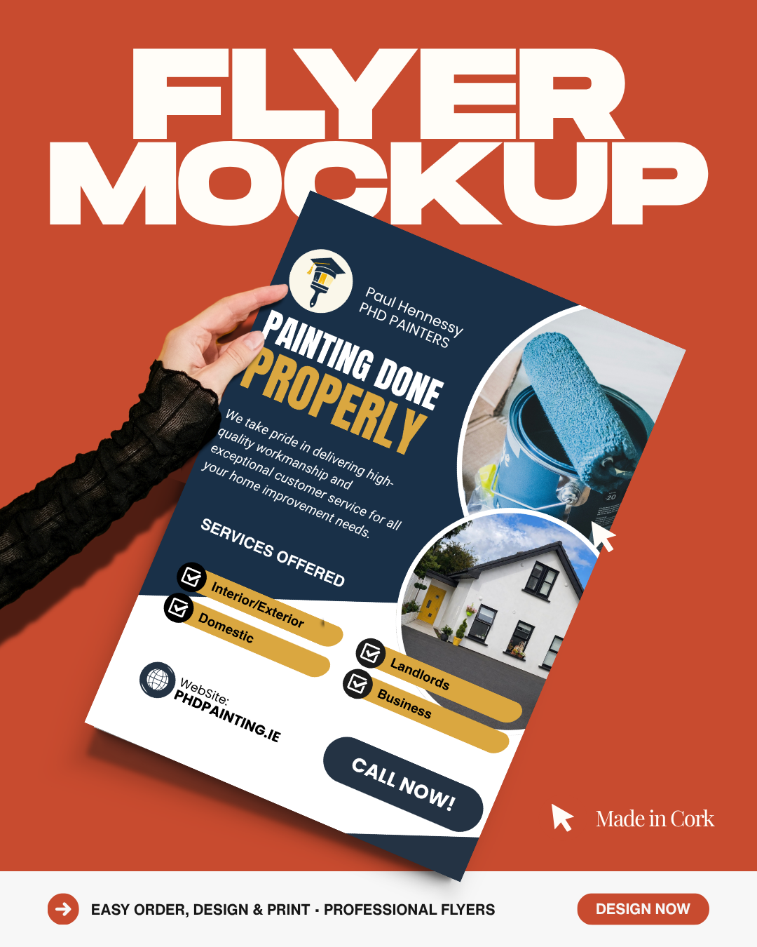 PHD Painters flyer mockup